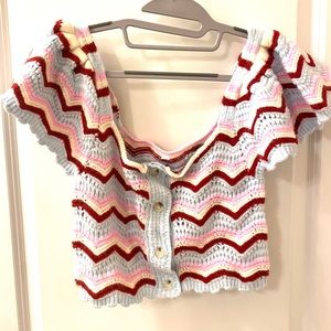 Knit Multicolor Top with Fun Sleeve